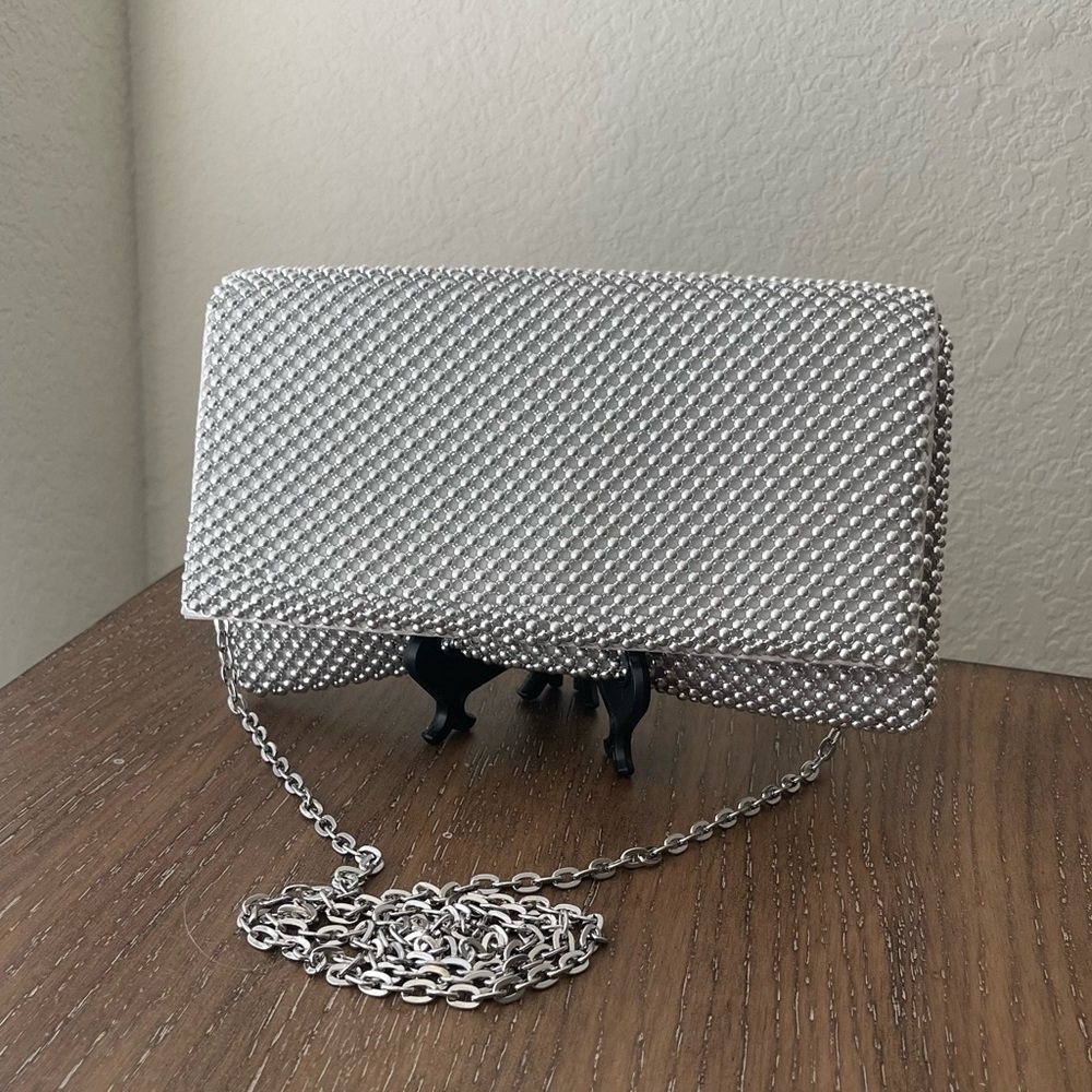 INC International Concepts Metallic Detail Bag 10”x 9”x .5”s